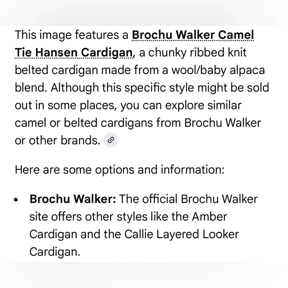 Brochu Walker Wool Baby Alpaca Camel Tie Hansen Wrap Cardigan Size Large - Picture 17 of 17